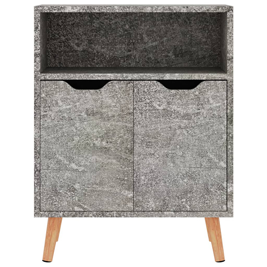 Lexie Wooden Sideboard With 2 Doors 1 Shelf In Concrete Effect