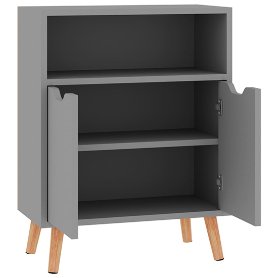 Lexie Wooden Sideboard With 2 Doors 1 Shelf In Grey_4