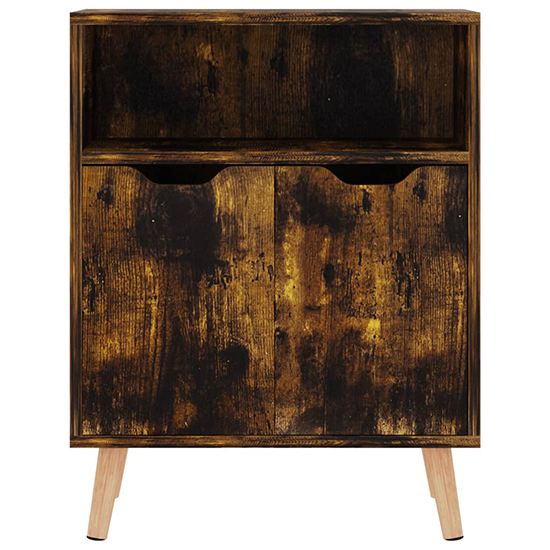 Lexie Wooden Sideboard With 2 Doors 1 Shelf In Smoked Oak