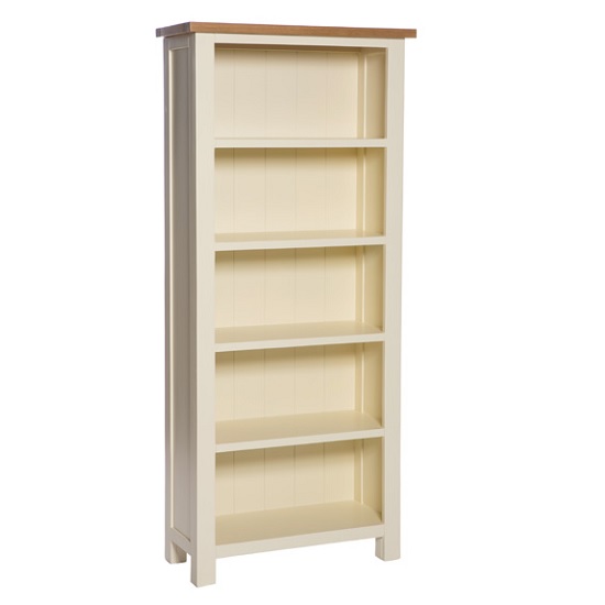 Lexington Wooden Bookcase In Ivory With 5 Shelves Furniture in Fashion