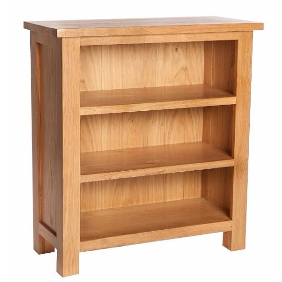 Lexington Wooden Low Bookcase In Oak With 3 Shelves Furniture in Fashion