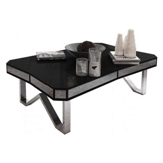 Lexus Mirrored Wooden Coffee Table In, Mirrored Wooden Coffee Table