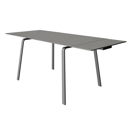 Photo of Lianhe extending ceramic dining table in matt grey