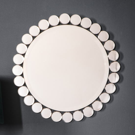 Read more about Liberty round small bevelled wall mirror in silver
