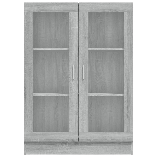 Libet Wooden Display Cabinet In With 2 Doors In Grey Sonoma Oak