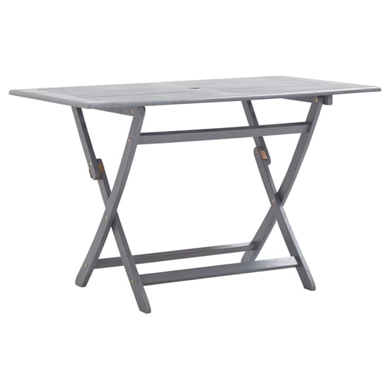 Read more about Libni rectangular folding wooden garden dining table in grey