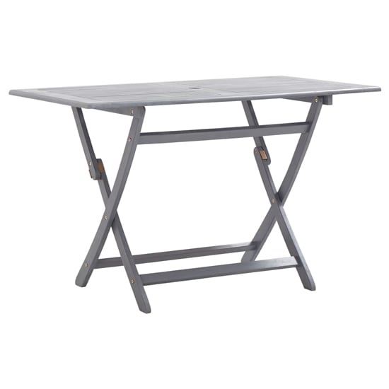 Product photograph of Libni Rectangular Folding Wooden Garden Dining Table In Grey from Furniture in Fashion