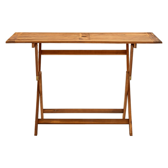 Libni Rectangular Folding Wooden Garden Dining Table In Natural Furniture in Fashion