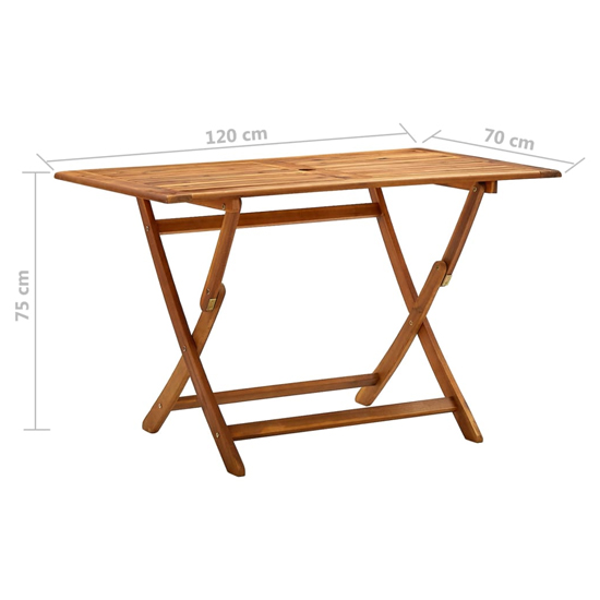 Libni Rectangular Folding Wooden Garden Dining Table In Natural_5