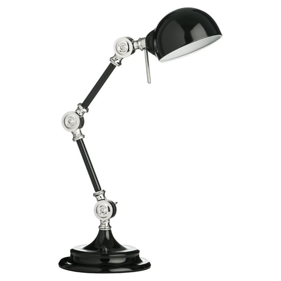 Photo of Libraco metal adjustable table lamp in black