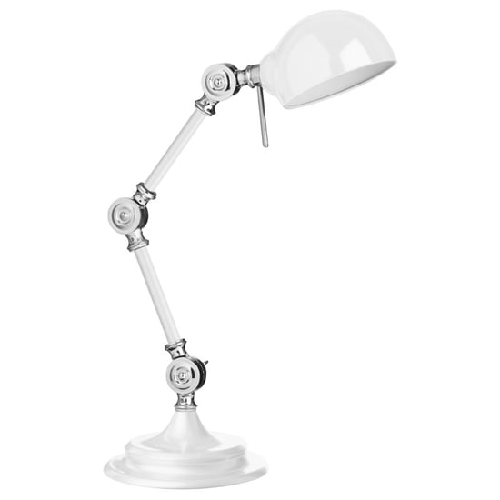 Libraco Metal Adjustable Table Lamp In White