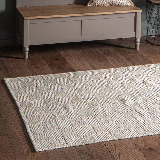 Read more about Licata rectangular fabric rug in charcoal