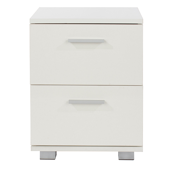 Lufkin Wooden Bedside Cabinet With 2 Drawers In White
