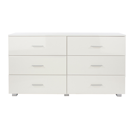 Lufkin Wooden Chest Of 6 Drawers In White