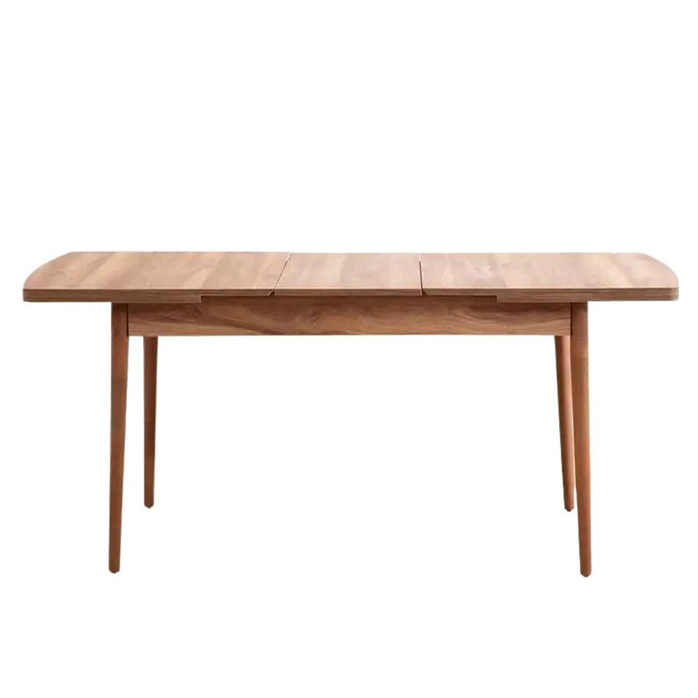 Lidyana Hornbeam Extending Dining Table with 6 Polyester Cream Chairs