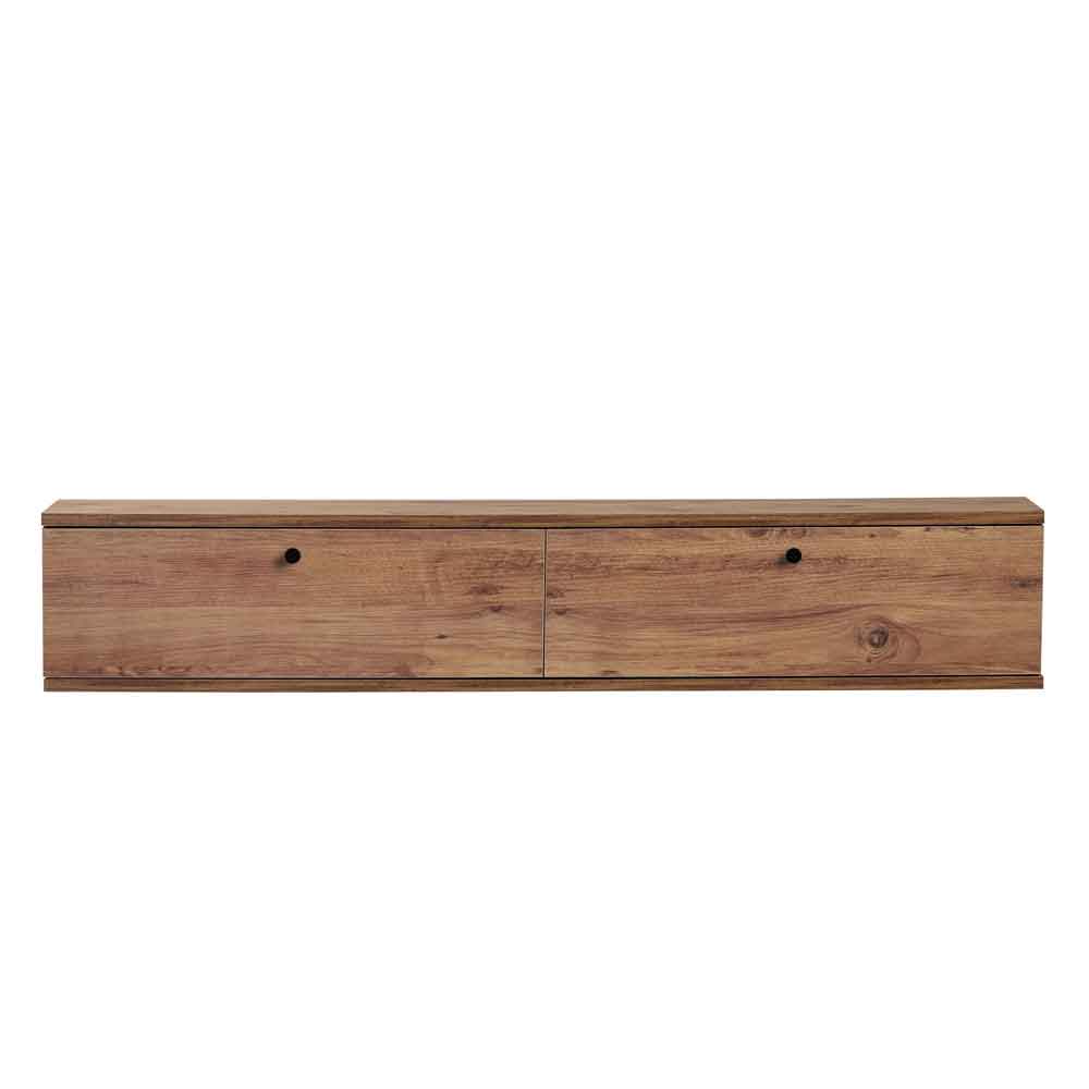 Ligne 140cm Wooden Wall Mounted TV Stand with 2 Doors in Atlantic Pine