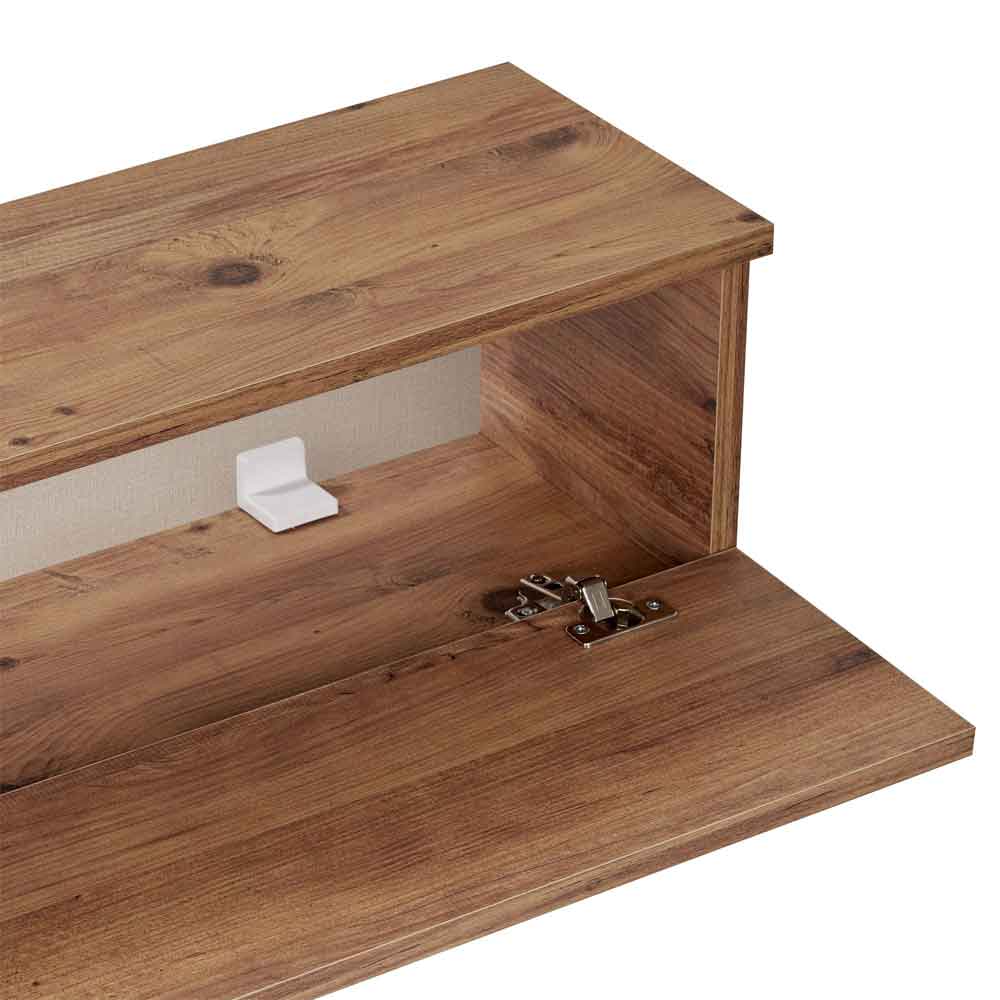 Ligne 140cm Wooden Wall Mounted TV Stand with 2 Doors in Atlantic Pine