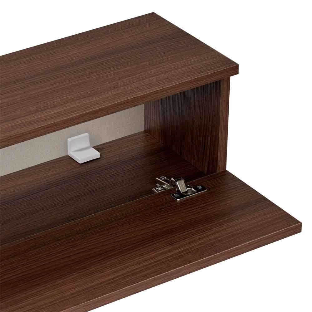 Ligne 140cm Wooden Wall Mounted TV Stand with 2 Doors in Milano Walnut