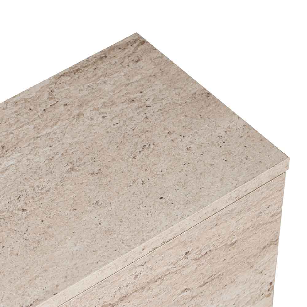 Ligne 140cm Wooden Wall Mounted TV Stand with 2 Doors in Travertine Marble Effect
