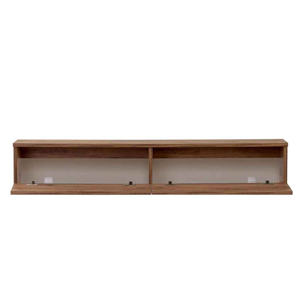 Ligne 160cm Wooden Wall Mounted TV Stand with 2 Doors in Atlantic Pine