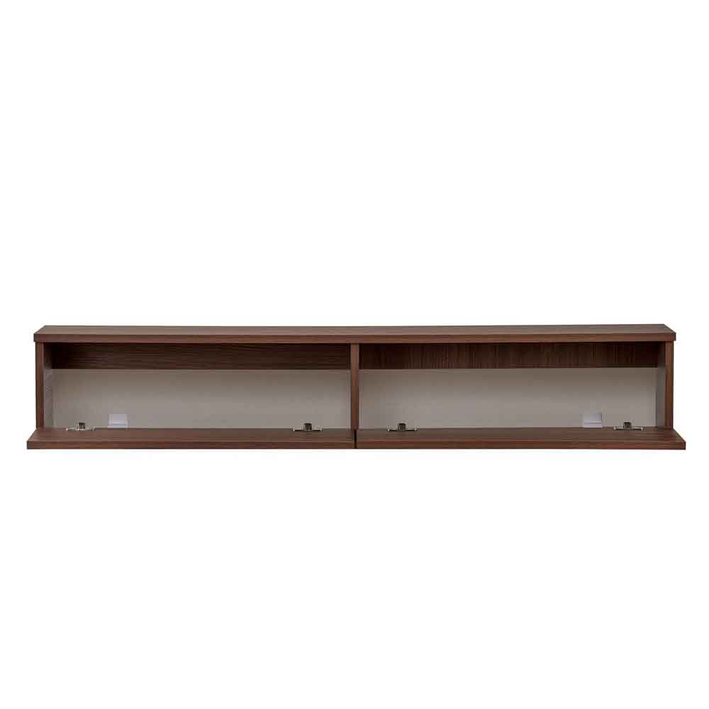 Ligne 160cm Wooden Wall Mounted TV Stand with 2 Doors in Milano Walnut