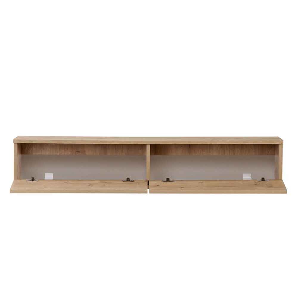 Ligne 160cm Wooden Wall Mounted TV Stand with 2 Doors in Sapphire Oak