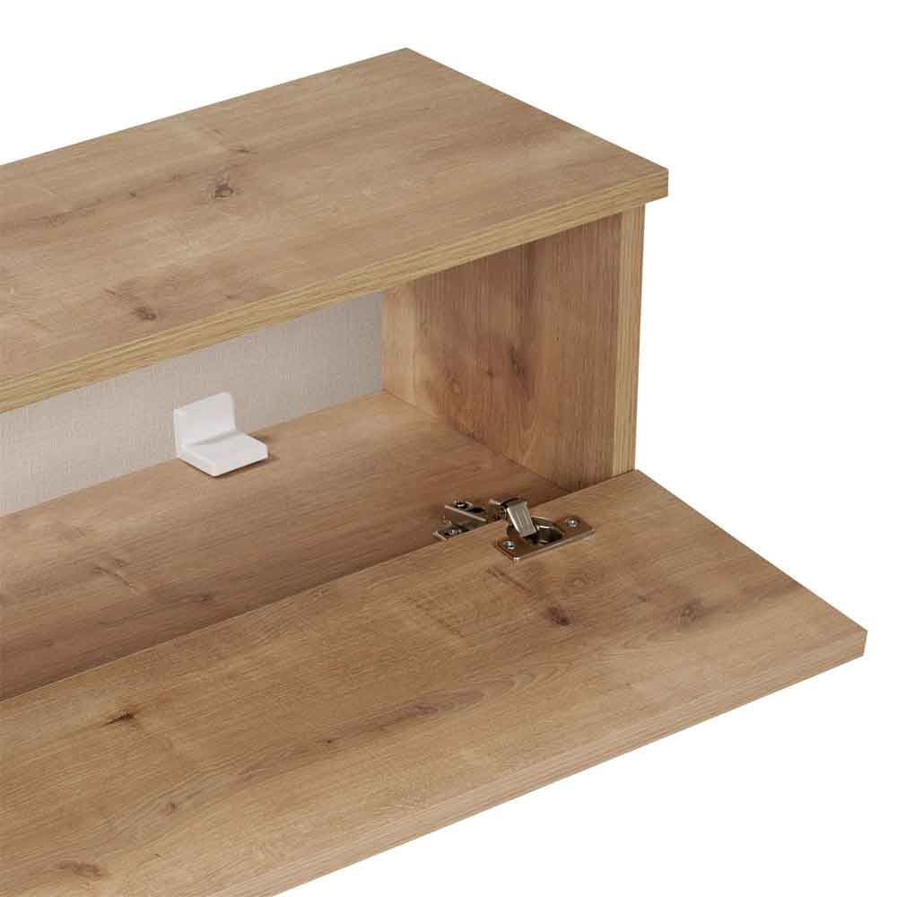 Ligne 160cm Wooden Wall Mounted TV Stand with 2 Doors in Sapphire Oak
