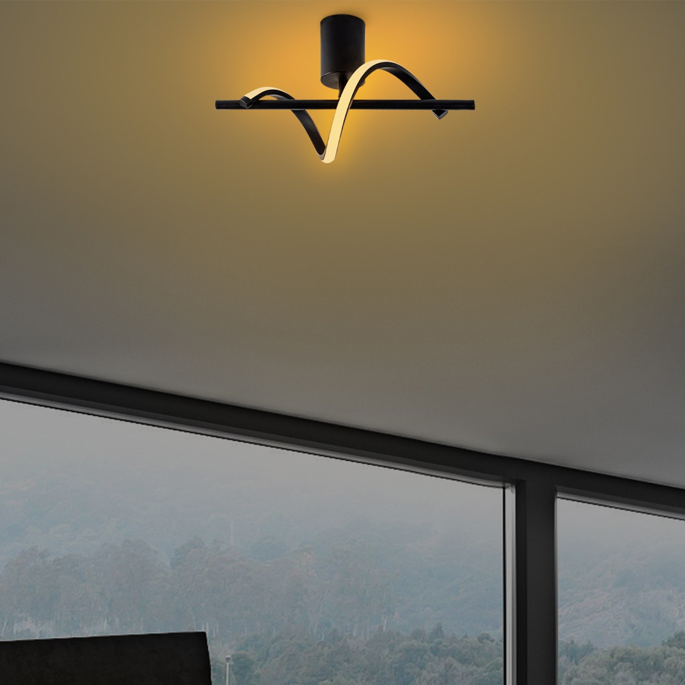 Likma Metal Ceiling Light in Black