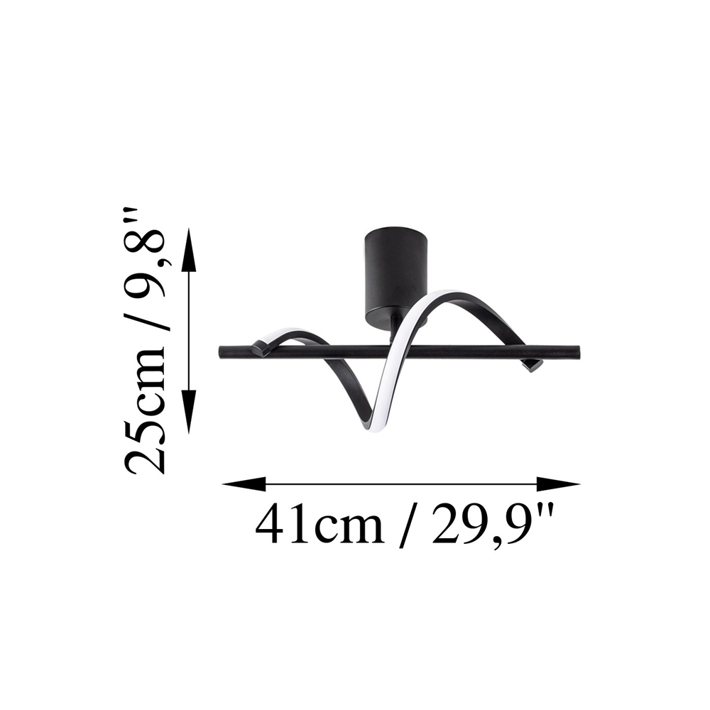 Likma Metal Ceiling Light in Black