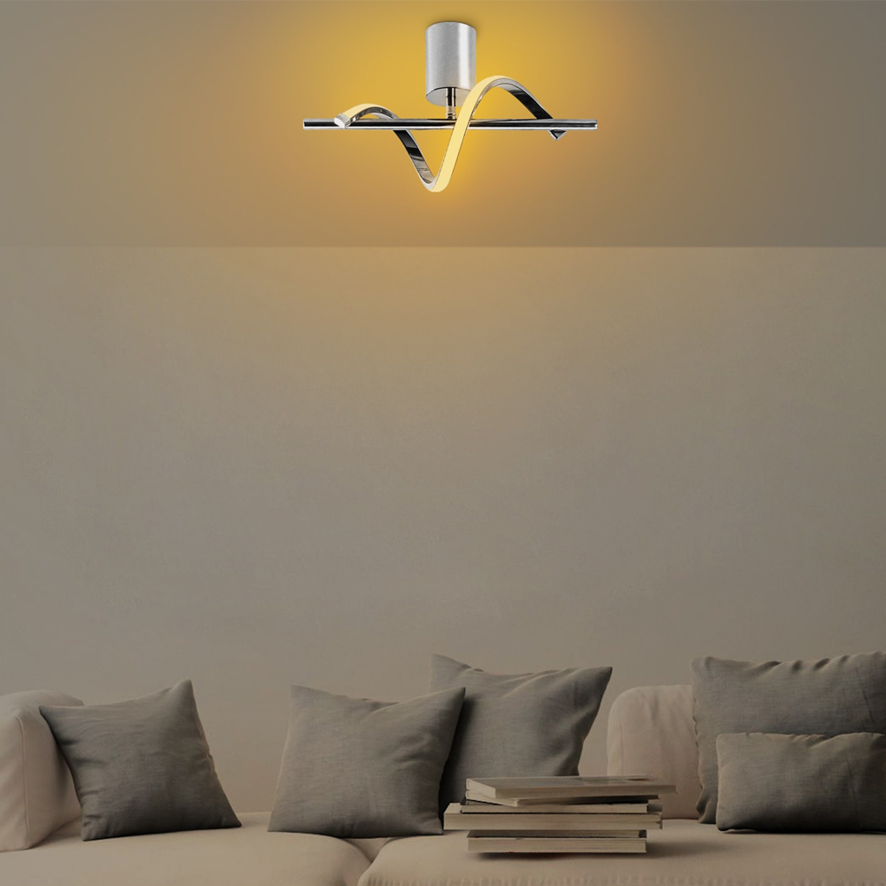 Likma Metal Ceiling Light in Chrome