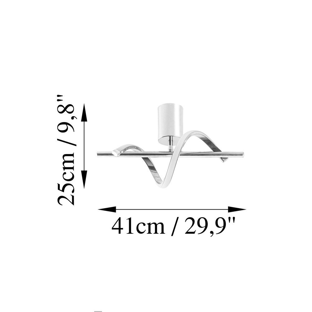 Likma Metal Ceiling Light in Chrome