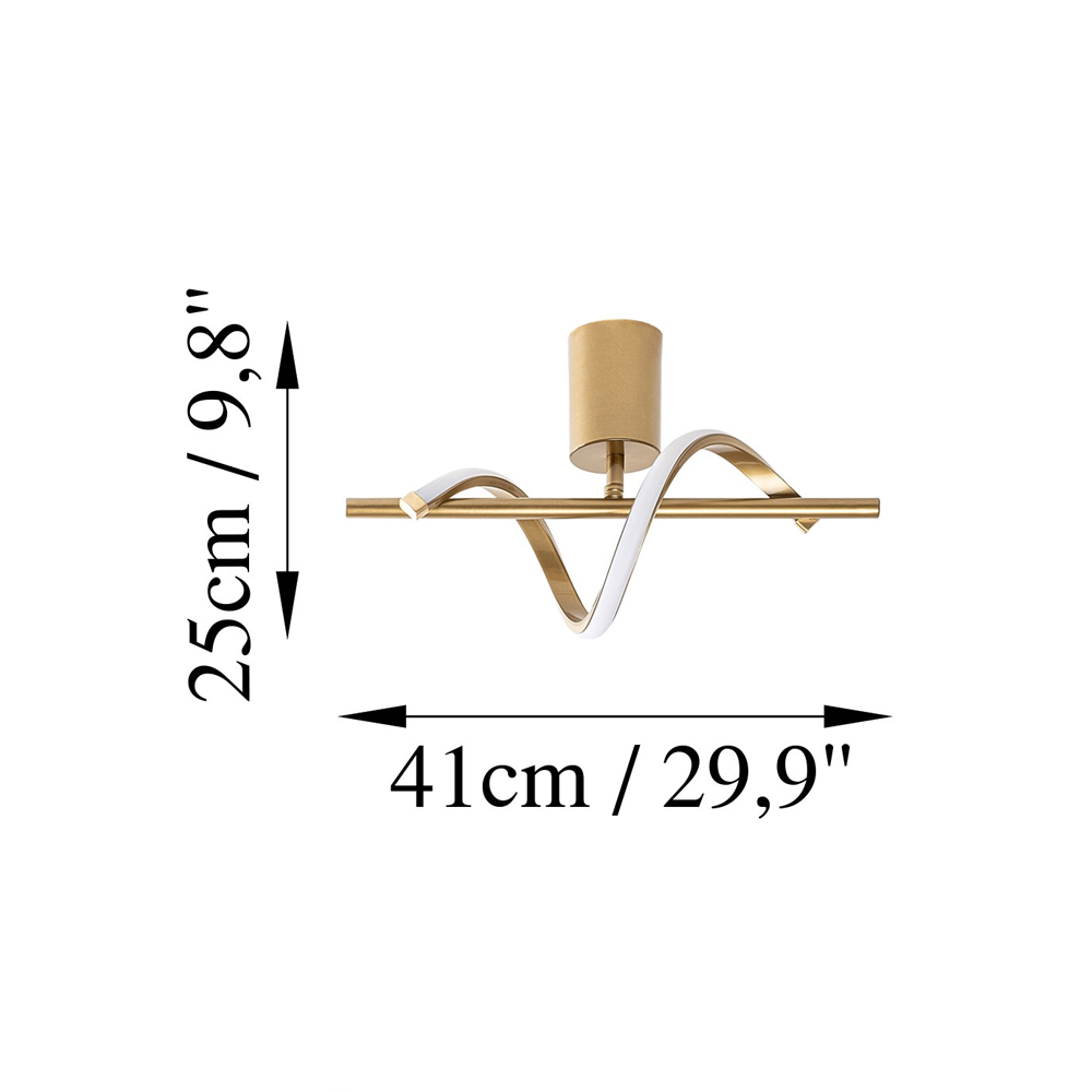 Likma Metal Ceiling Light in Gold