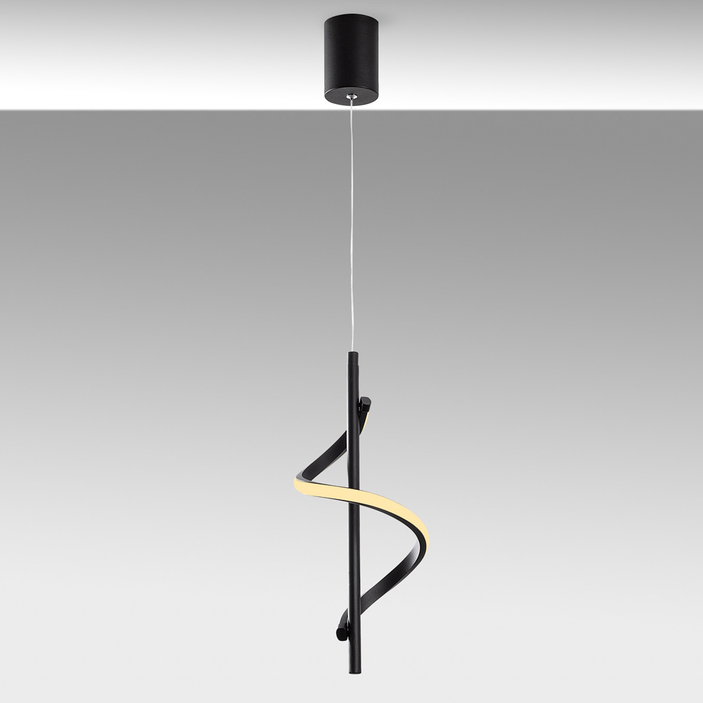 Likma Metal Ceiling Pendant Light in Black