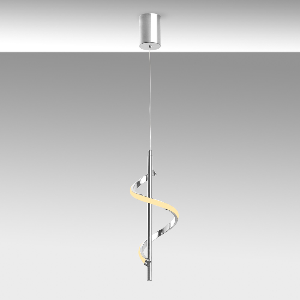 Likma Metal Ceiling Pendant Light in Chrome