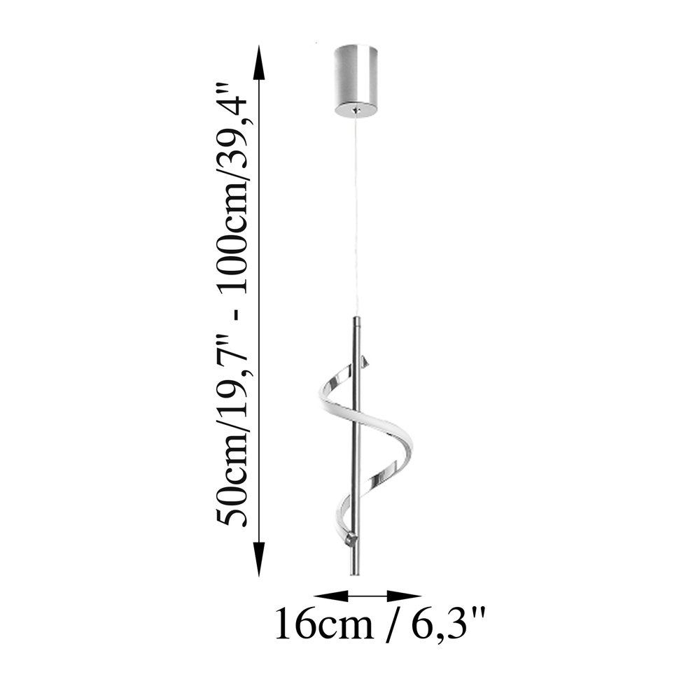 Likma Metal Ceiling Pendant Light in Chrome