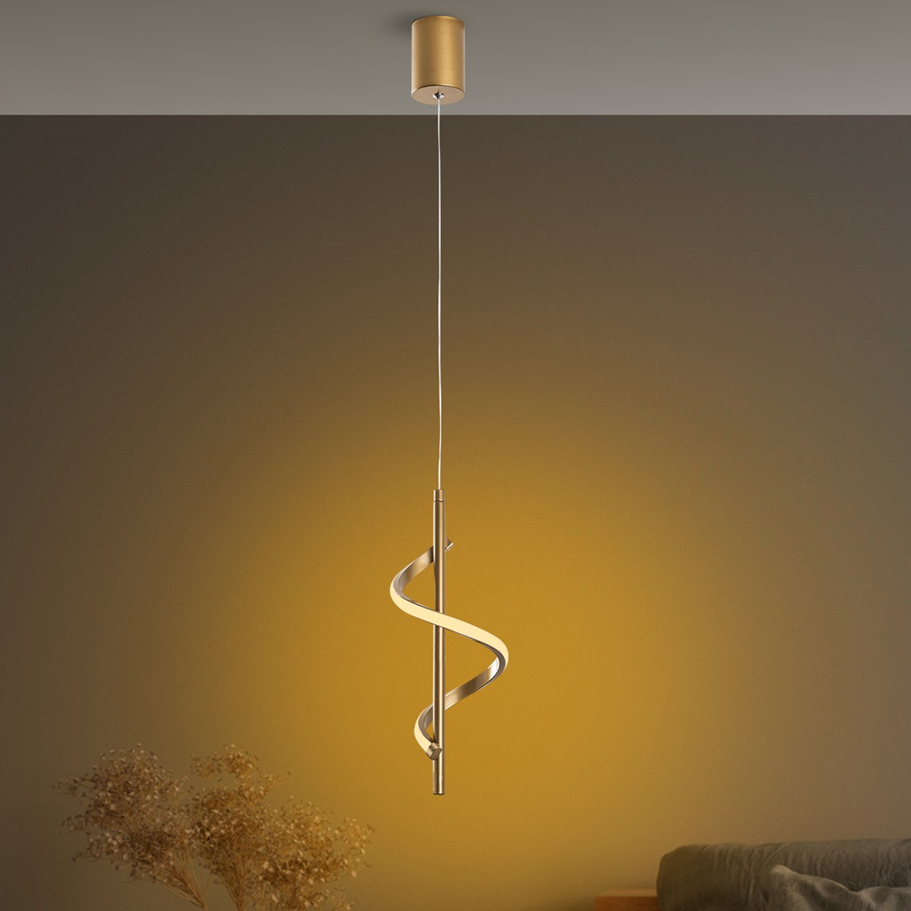 Likma Metal Ceiling Pendant Light in Gold