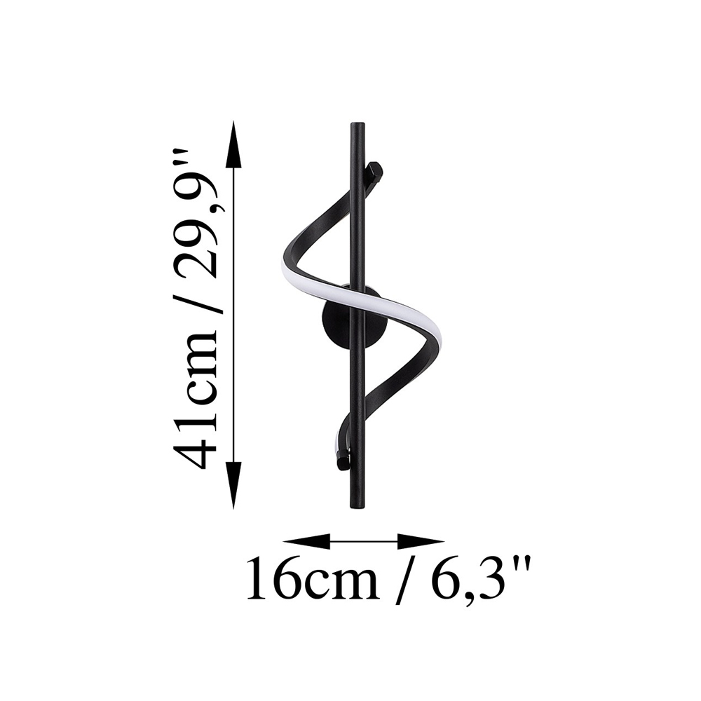 Likma Metal Wall Light in Black
