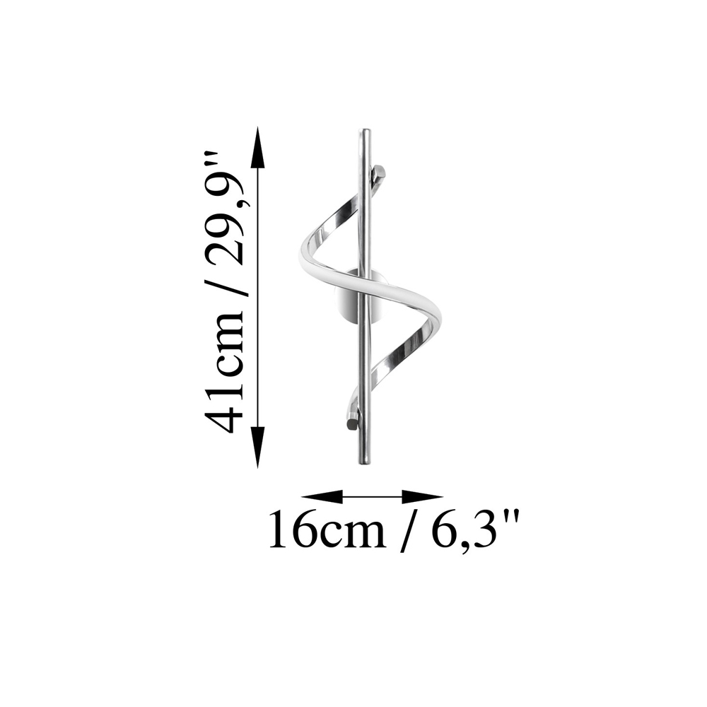 Likma Metal Wall Light in Chrome