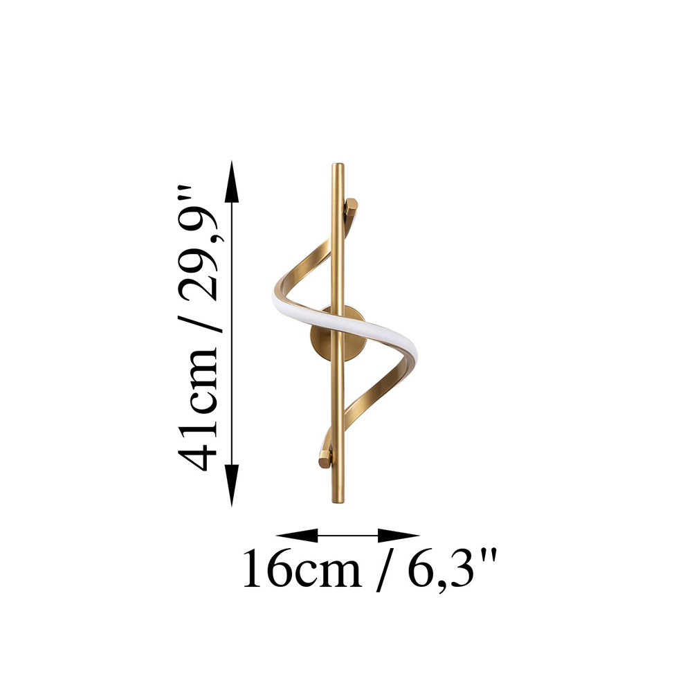 Likma Metal Wall Light in Gold