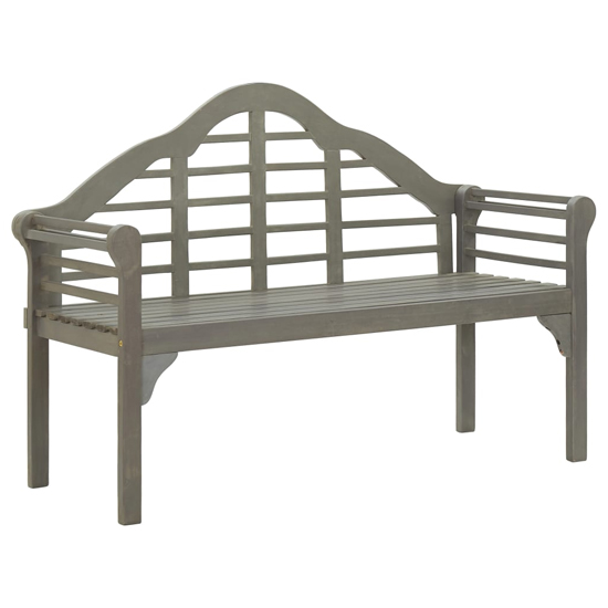 Liliana Wooden Garden Seating Bench In Grey Furniture in Fashion