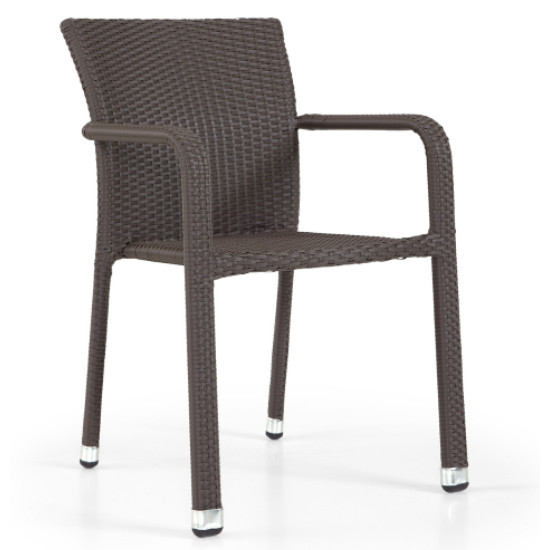 Product photograph of Lillie Outdoor Rattan Armchair In Mocca Cream from Furniture in Fashion