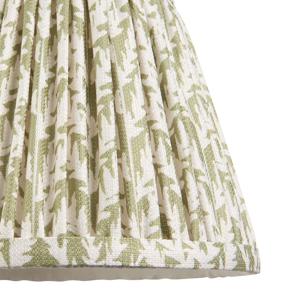 Lincoln Garden Green 20cm Shade Wood Table Lamp In Natural Ash