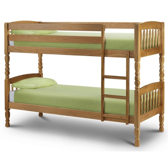 Lakyle Solid Pine Wide Bunk Bed In Antique Low Sheen_2