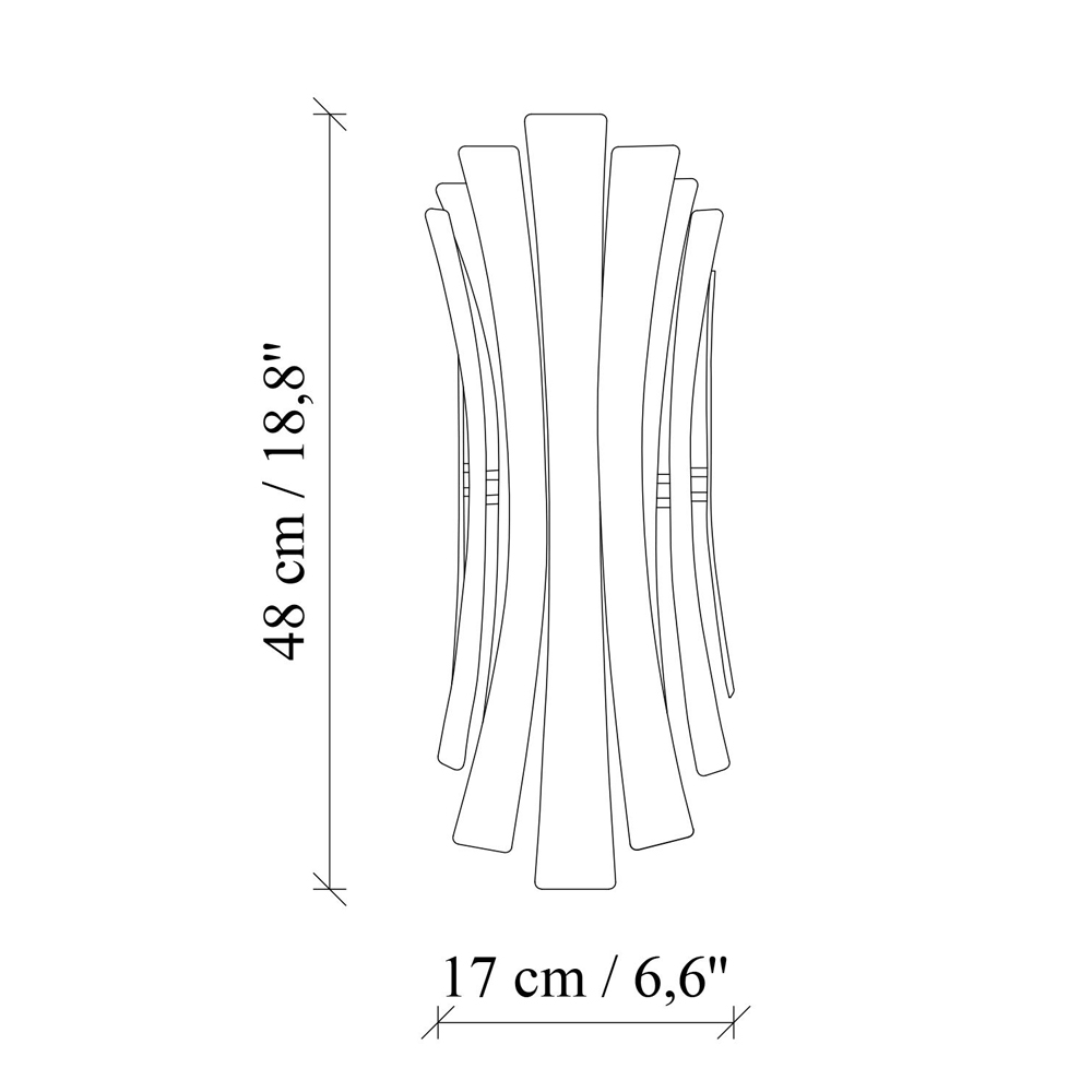 Linea Metal Wall Light in Silver