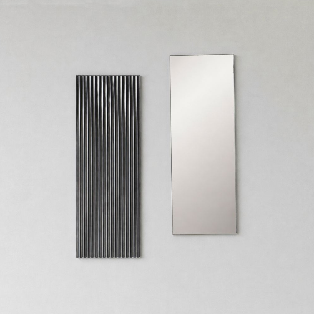 Linea Wooden Wall Mirror in Fume and Natural