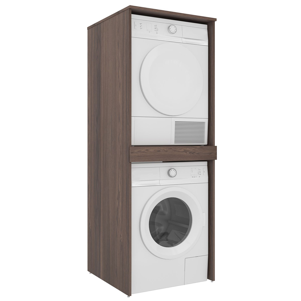 Linfa Wooden Washing Machine Cabinet in Dark Walnut