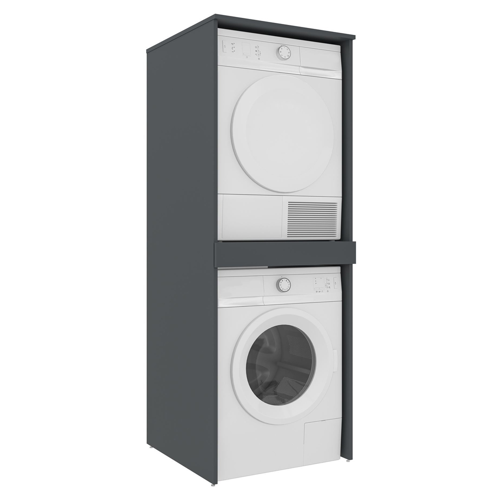 Linfa Wooden Washing Machine Cabinet in Matte Anthracite