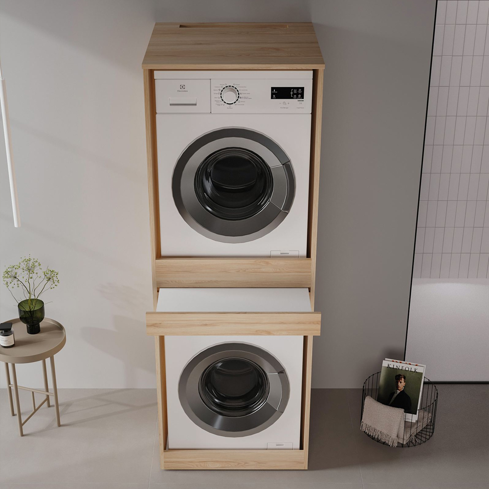 Linfa Wooden Washing Machine Cabinet in Oak