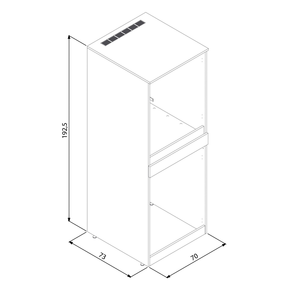 Linfa Wooden Washing Machine Cabinet in Oak
