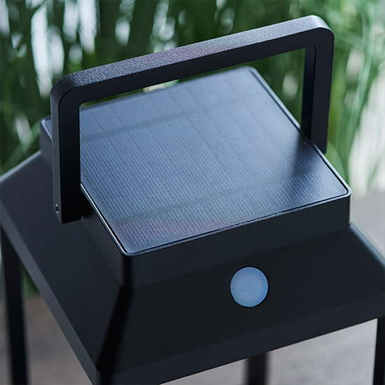 Linterna LED Small Outdoor Table Lamp In Textured Black